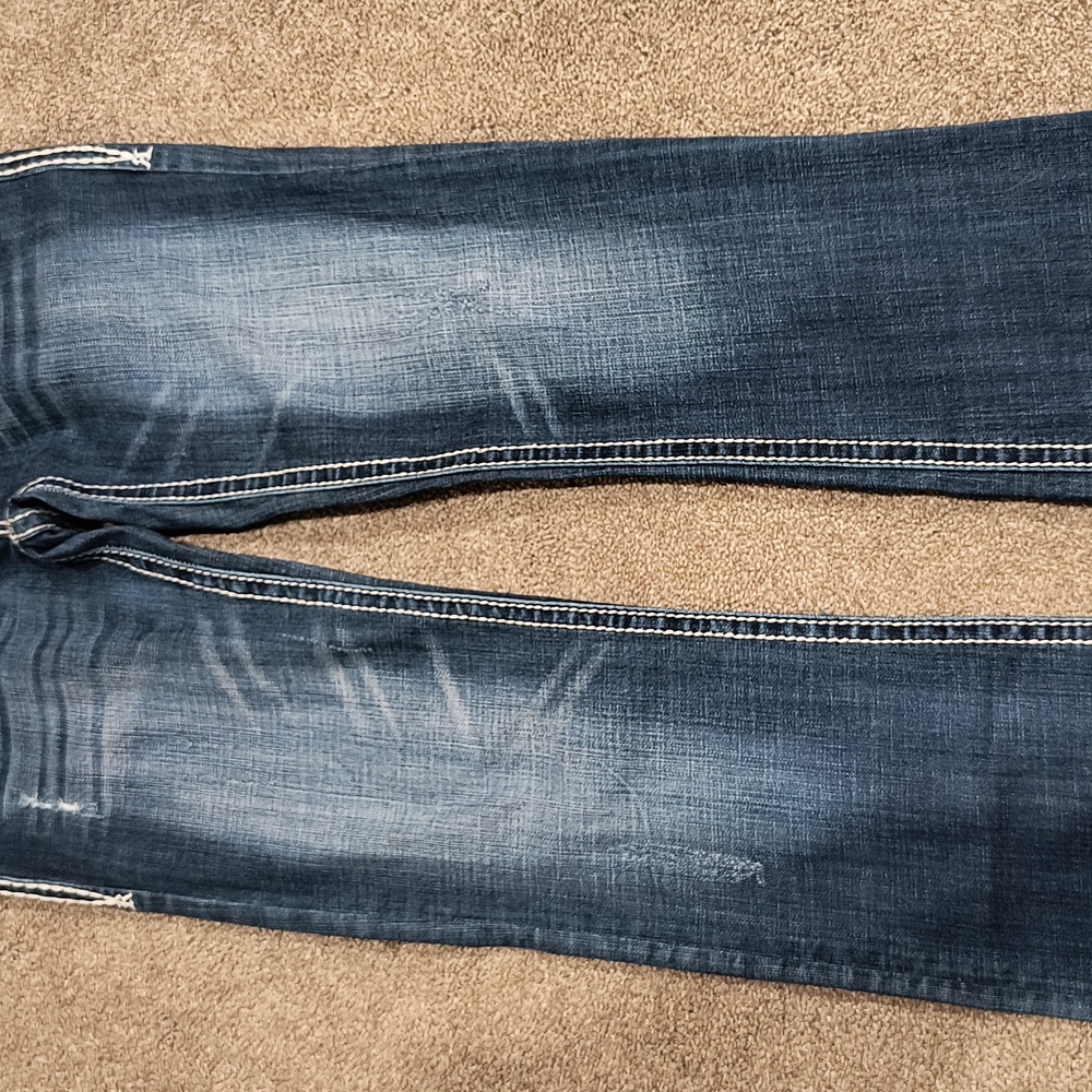 Rock And Roll Cowgirl Low Rise Bootcut Jeans. Size W28xL32